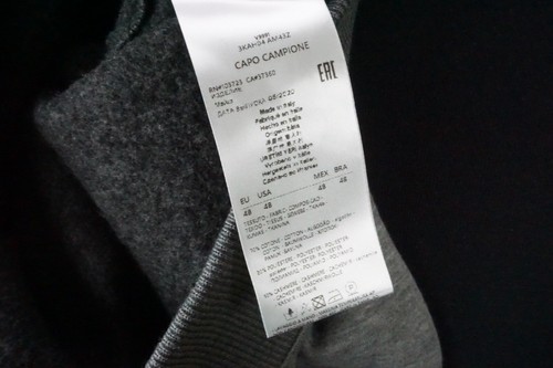 Giorgio Armani Black Label Gray Cashmere Blend Shawl Pullover Sweater Sz 48 NEW - Picture 5 of 5