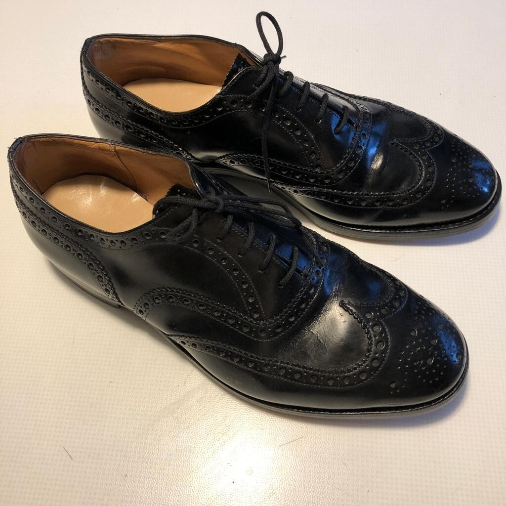 SAOLA Church's Burwood Black size 10 uk 44 eu new inner and outer sole