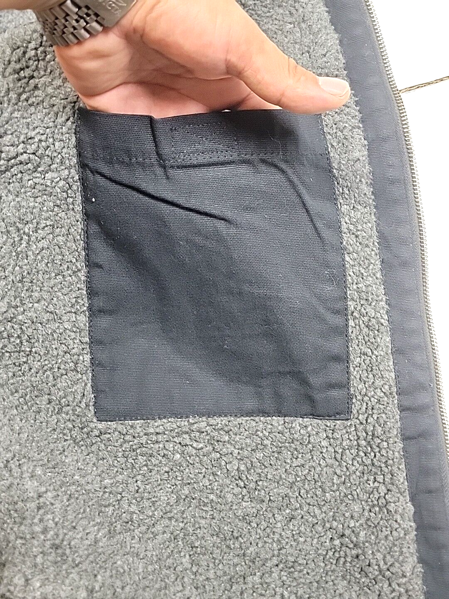 Gilet Lee Workwear Homme, Taille L, Noir, Doublure Sherpa Polaire, Vintage