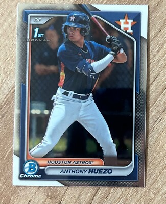 #ad Anthony Huezo 1st Prospect Rookie 2024 Bowman Chrome Card BCP 108 Houston Astros $1.10