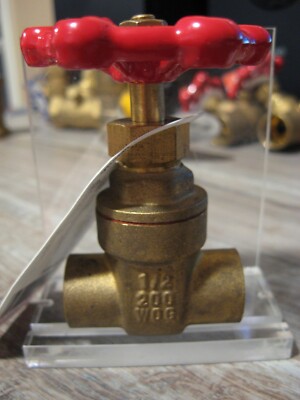 ProLine 1/2'' Gate Valve Forged Brass 200 PSI Solder 100-453NL