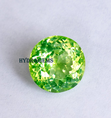 Certified Natural Light Green Peridot 32-34 Ct Round Cut August Birthstone Gems