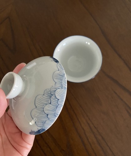 120ml Chinese Porcelain Gaiwan Hand Painted Lotus Tea Cup Bowl Kung Fu Tea Set - Picture 4 of 4