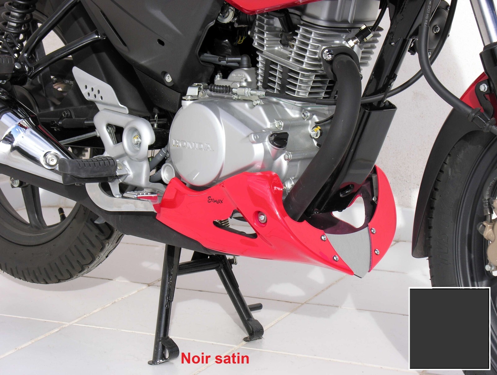 Sabot moteur Ermax d'exception Noir Satin pour Honda CBF 125 série 2009-2014