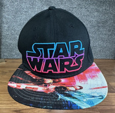 Star Wars Black Graphic Print Snapback Cap Hat One Size Fits Most 115665