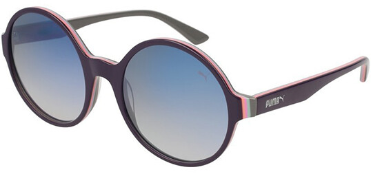 Женские многоцветные солнцезащитные очки Oversize от Puma Britz с зеркальными линзами-вспышками PU0146S 3990₽