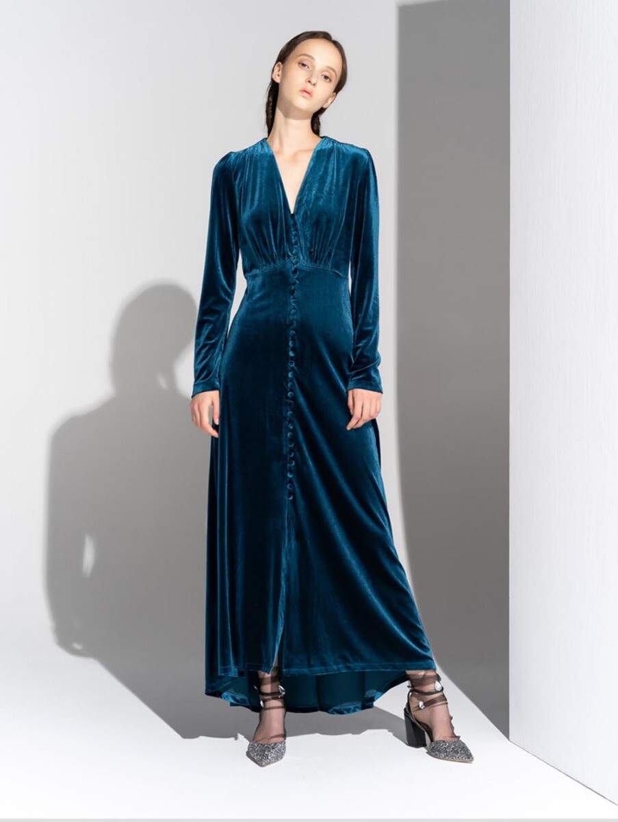 deep v neck high low dress lcziwo Women's Elegant Summer Dresses Western High Low Ruffle Hem Boho Maxi Dress Short Sleeve Deep V Neck Solid Flowy Sundress Blue,S, Size: Small