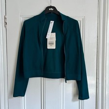 Green Fabletics Kinsley Simple Cropped Seamless Jacket, Brand New With Tags