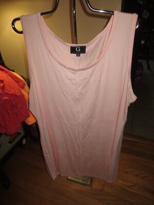 Women's G By Giuliana Light Pink Tank Top 2XL Excellent Condition