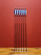 6 VICTORY VFORCE Carbon Arrows For Recurve Long Bow 400 Spine Feather Fletched