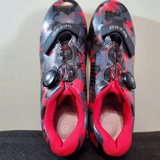 Speed Red Camouflage Cycling Athletic Shoes, Size 41 (Men's US Size 8)