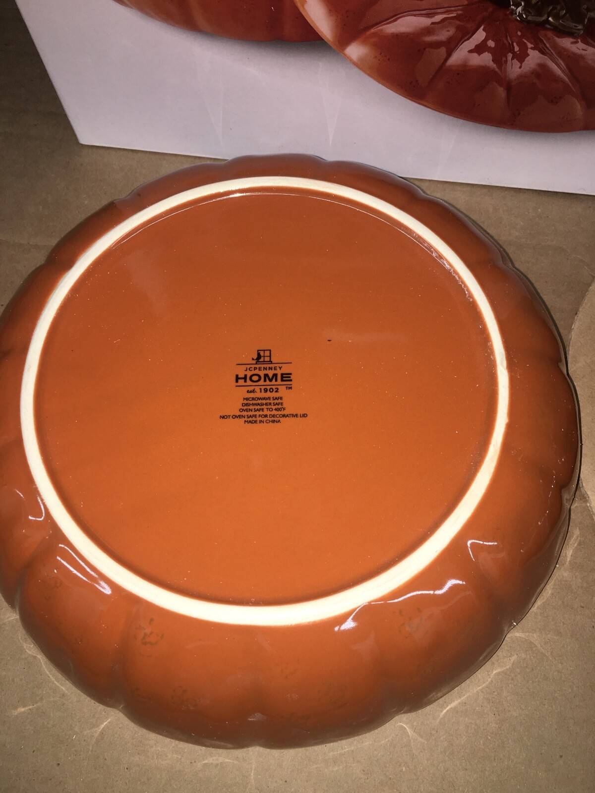 New Open Box JCPenney JC Penney Home Covered Pumpkin Pie Dish eBay