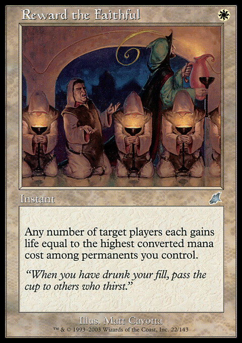 Magic the Gathering MTG Reward the Faithful (22) Scourge   LP