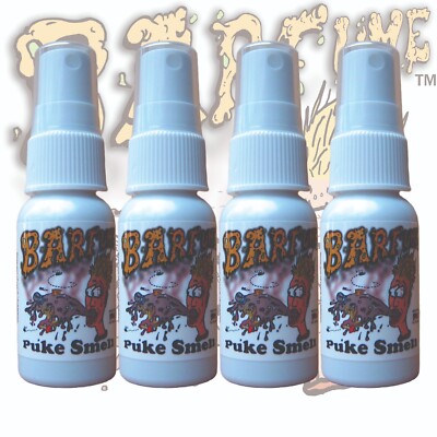 4x BARFUME von Liquid Ass, Puke Erbrechen kranker Geruch praktischer Witz Stinkbombe Spray
