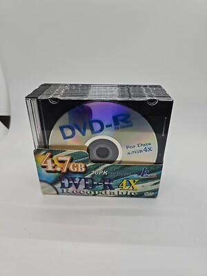 KHypermedia DVD-R 4X Recordable Disc 4.7GB with Slim Cases 10PK