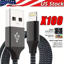 Fast Charger Cable Heavy Duty For iPhone 13 12 11 X XR 8 Charging Cord Wholesale
