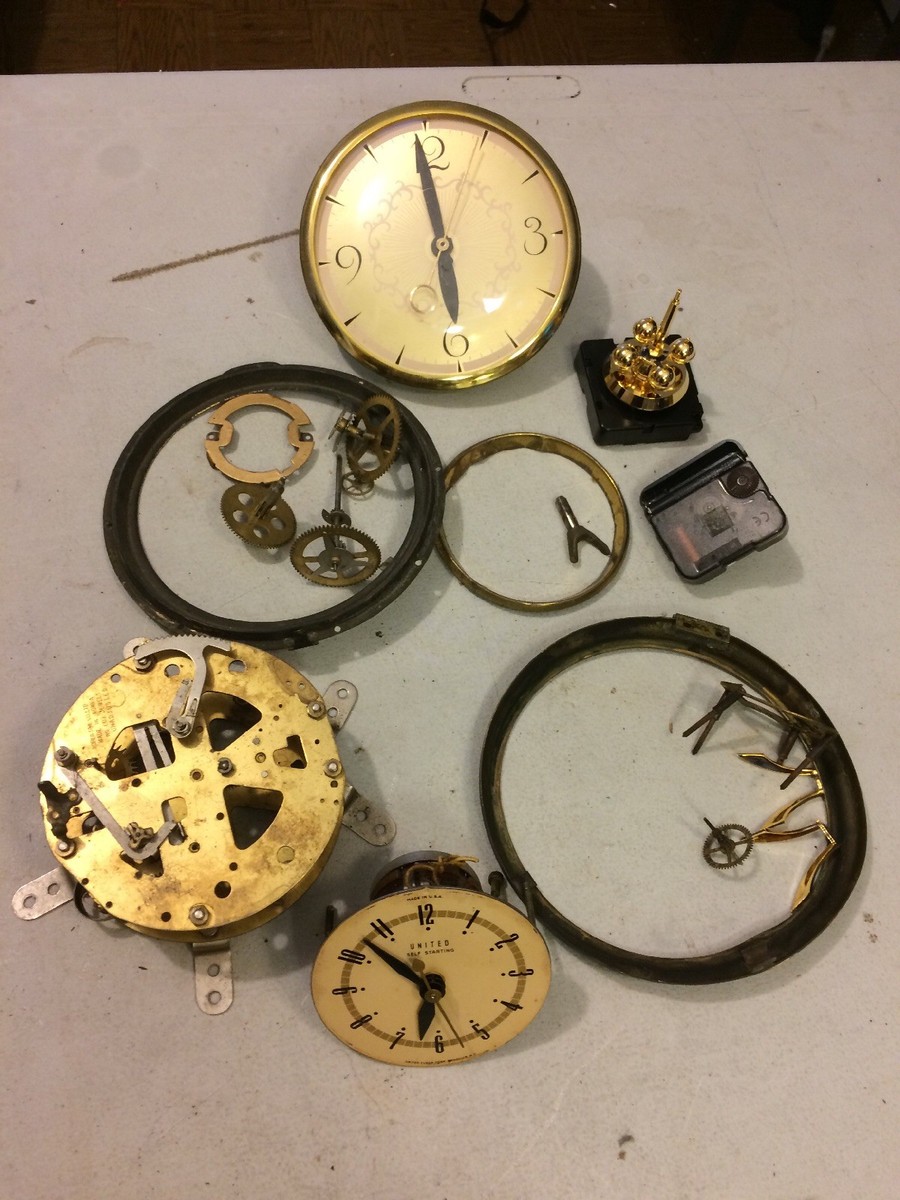 Watch Parts Old Clock Parts For Sale GROUP OF CLOCKS AND PARTS