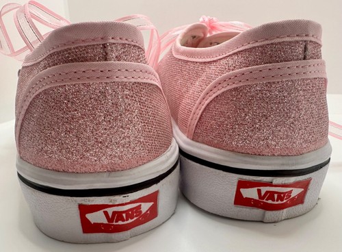 Ladies Vans Shoes Pink Glitter Pink Laces Size 9 1/2 Excellent Condition - Picture 3 of 8