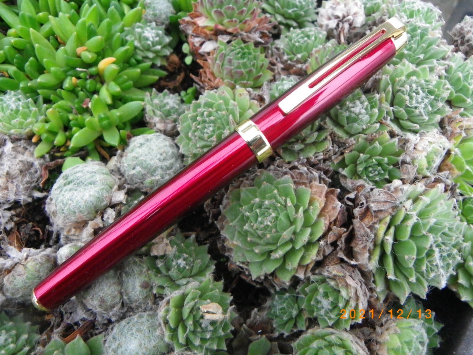 Stylo plume laque burgundy ancien authentique jamais encré pour collectionneur de papeterie