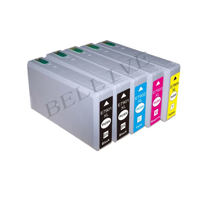 BELLIVESTORE CARTUCCE COLORE COMPATIBILE PER EPSON WF-5620DWF WF-5110DW WF-5690DWF 5 PEZZI BL