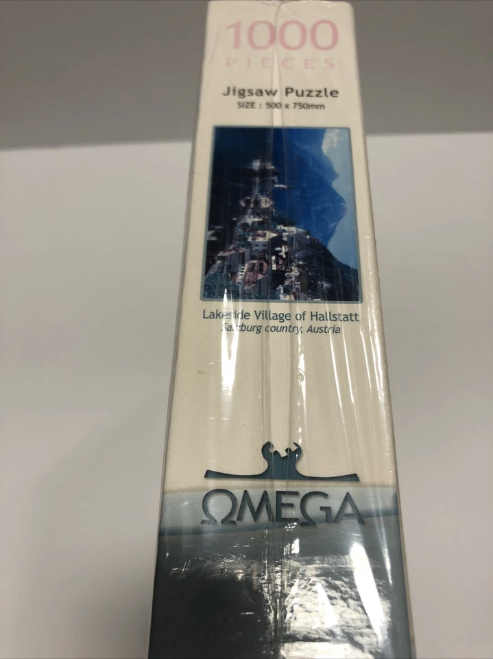 Rompecabezas Omega Lakeside Village of Hallstatt 1000 piezas nuevo sellado Foto 4 de 4