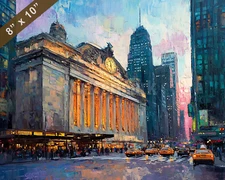Grand Central Terminal in NYC oil painting 8x10 Print
