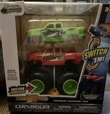 Monster Maniacs Friction Powered Chevrolet Silverado 1500 Switch "Em Trucks Seal
