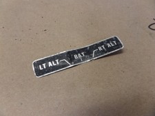 1956 PIPER PA-23-150 APACHE LT ALT BAT RT ALT PLACARD 