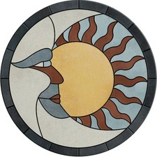 18" Sun & Moon Porcelain Tile Mosaic Medallion Backsplash Wall Flooring USA MADE
