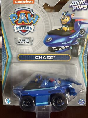 Spin Master Nickelodeon Paw Patrol True Metal CHASE Aqua Pups Figure NEW