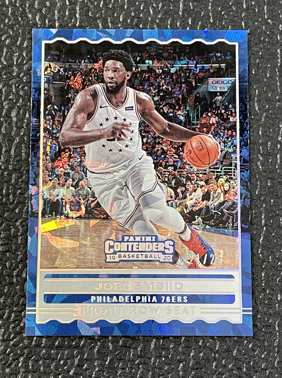 1 1! MAGLIA JOEL EMBIID 2019 CONTENDERS BLU CRACKIZZATA GHIACCIO PRIMA FILA #d 21 25!