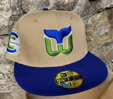HARTFORD WHALERS New Era Exclusive Custom NHL Hat Civic Center patch FITTED RARE