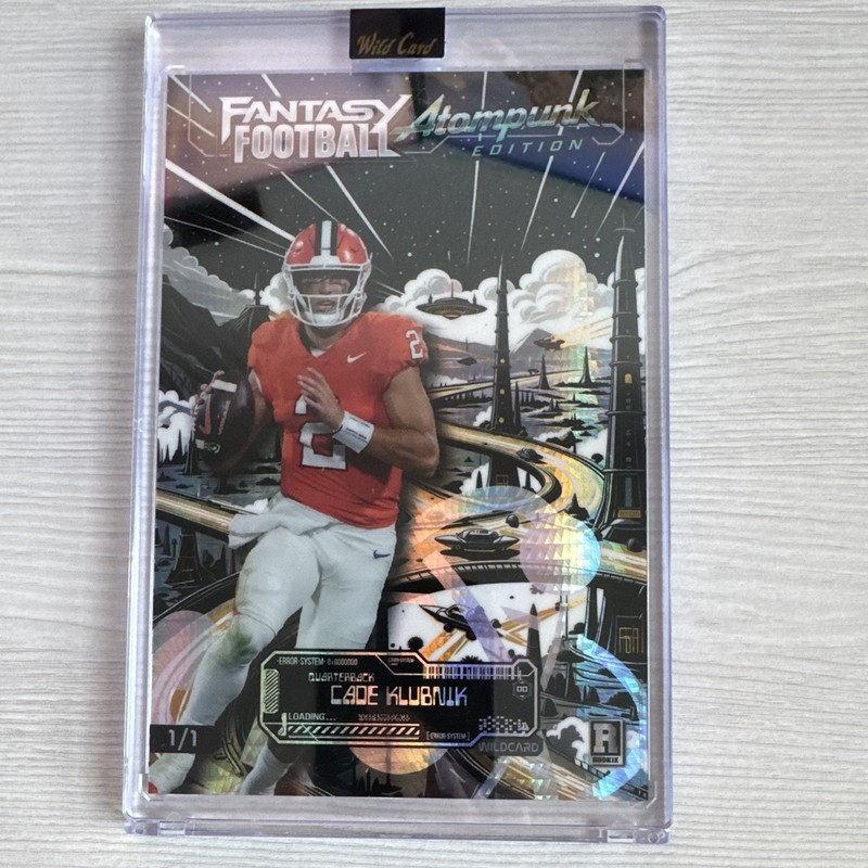 2026 Wild Card Fantasy Football Atompunk Cade Klubnik 1/1 Rookie Clemson