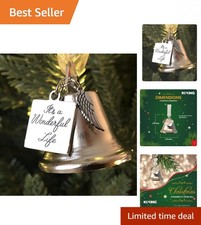 It's a Wonderful Life Inspired Stainless Steel Angel Bell Ornament Large Size