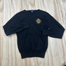 Polo Ralph Lauren Sport Youth Crewneck Sweater Black Pima Cotton Size Large