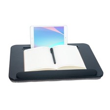 Portable Lap Desk for Laptops up to 16-inch, Tablet Slot Cushion Black