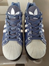 Adidas Superstar II Zapatos Tenis Puntera Concha Azul Charol Talla 13