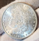 * 1880 S * BU MS+ FROSTY BLAST WHITE STUNNER!! MORGAN SILVER DOLLAR LOT #Q18