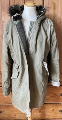 Ermanno Scervino, Parka, Damen, Größe: 438, Oliv, Baumwolle/Pelz/Polyester