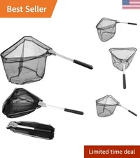 Lightweight Fishing Net with Telescoping Handle - 20.5” Soft Mesh for Easy Catch