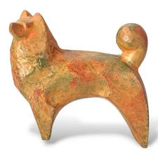 Japanese Fine Art Sotaro Saegusa Zodiac Shiba Inu Dog Cast Iron Paperweight D16