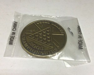 APA Local League Championship Pocket Marker Coin 2003