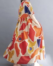 TEMU Damen Maxikleid One-Size mehrfarbig abst...