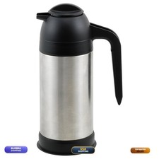Winco VSS-24 Coffee/Cream Servers 24 oz Vacuum Insulated - Silver & Black