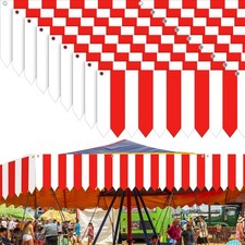 Carnival Tent Circus Theme Party Decorations White and Red Striped red, white