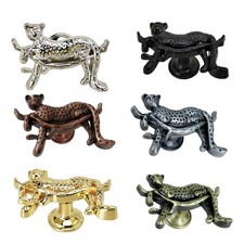 Bouton de garde-robe élégant en forme de léopard pour portes de meubles et po