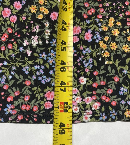 Black Multi Ditzy Floral Smocked Babydoll Maxi Dress Size XXL Boho Cottagecore - Picture 15 of 22