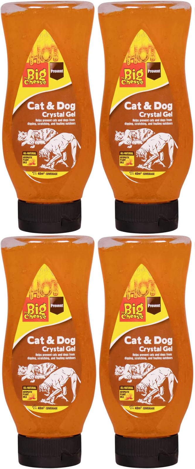4x The Big Cheese STV Cat and Dog Repellent Outdoor Scatter Crystals Gel - 450g