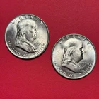 1950 D Franklin Half Dollars 90% Silver