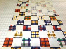 Check Plaid Fabric Approx. 29x44. Fabric may have been washed. M26-408